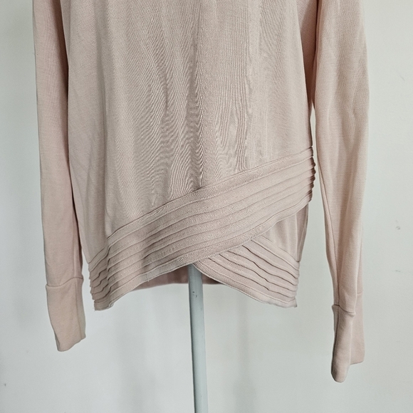 Athleta Serenity Blush Pink Criss Cross Sweatshirt - Picture 3 of 8